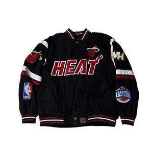 Vintage Jeff Hamilton JH Design Miami Heat Black Jacket XL
